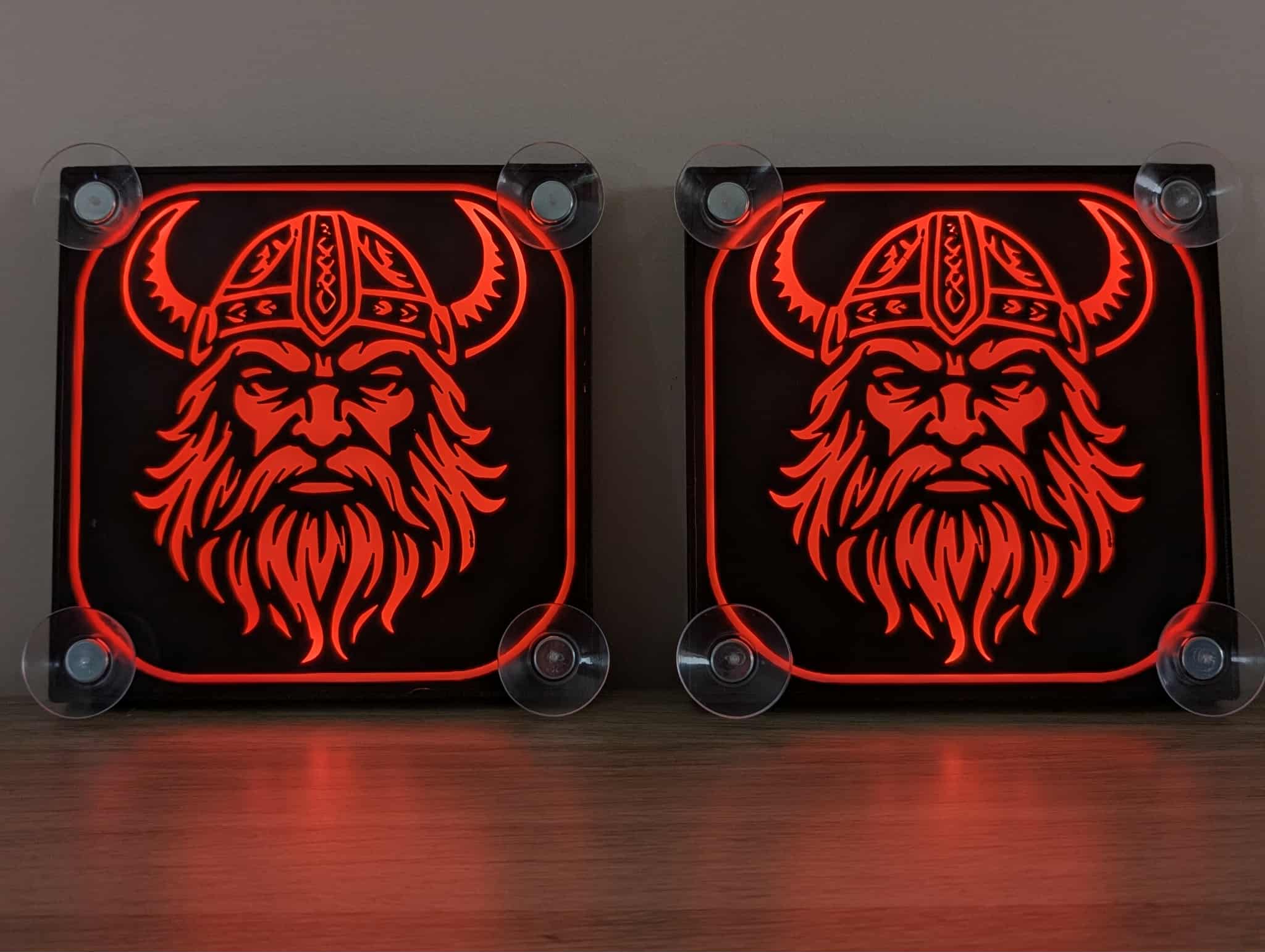 Lampe décorative LED Viking pour pare brise x2