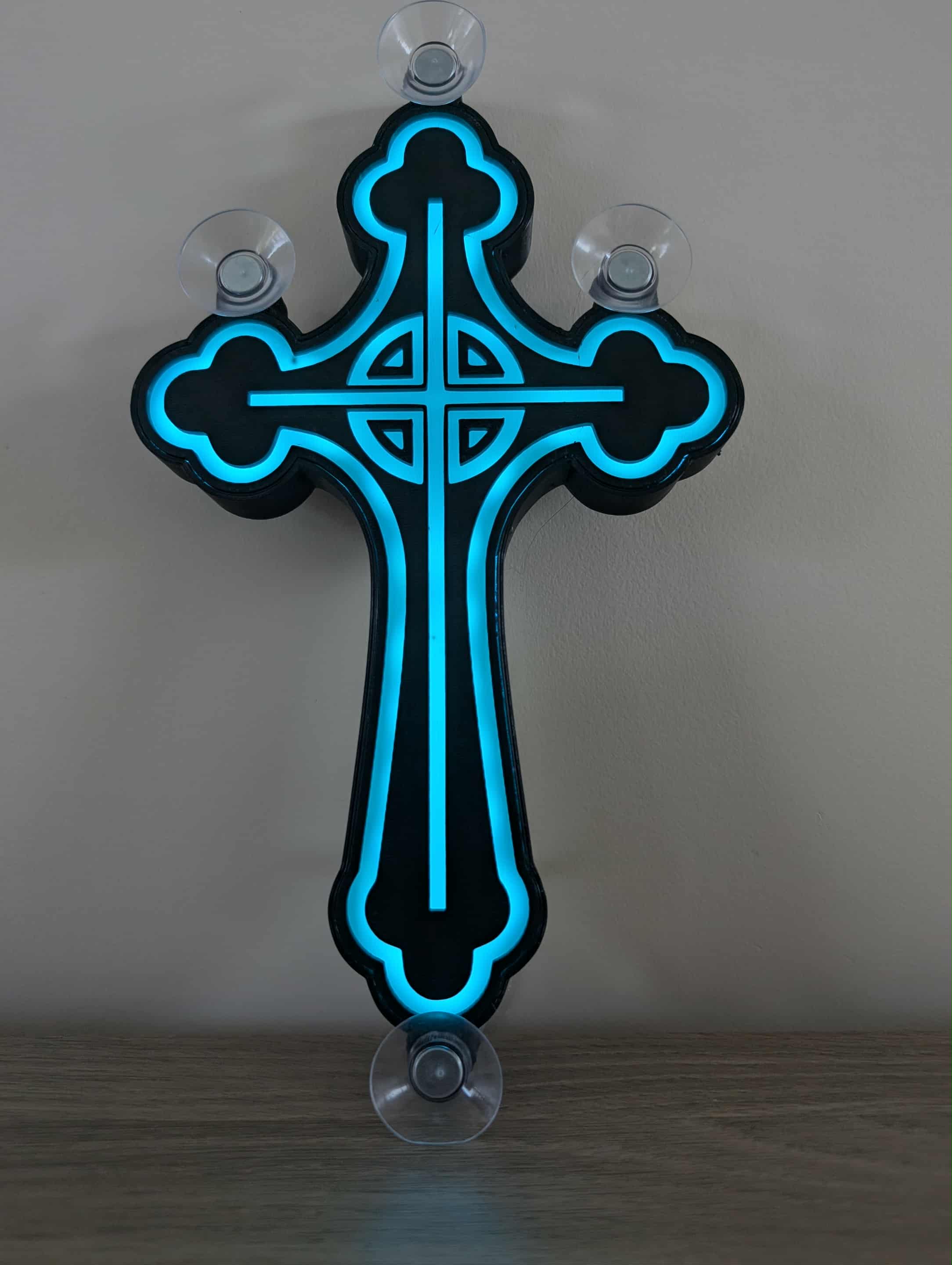 lampe pare brise croix gothique pour camion