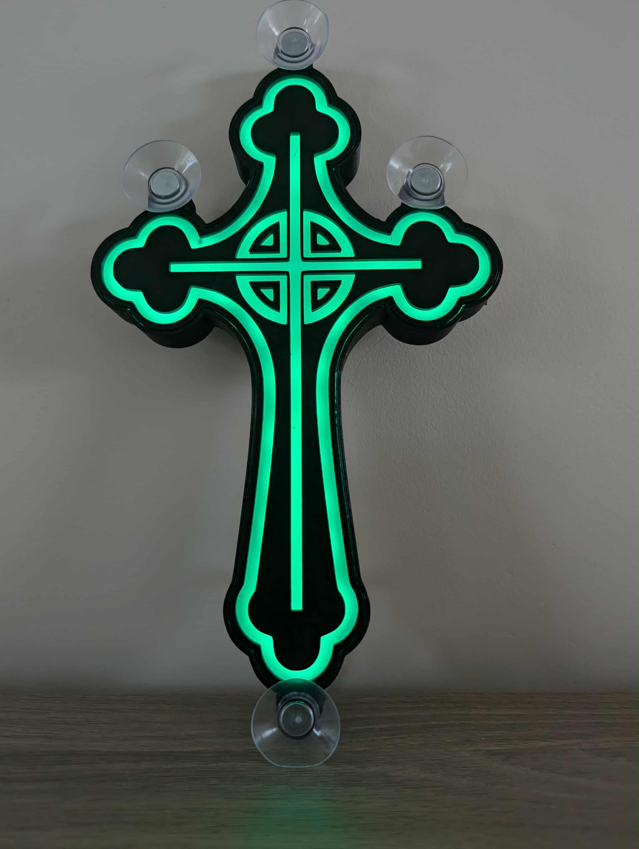 lampe pare brise croix gothique pour camion