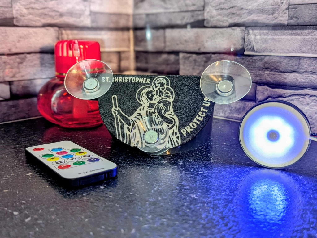 Support Poppy Saint Christophe – Fixation ventouses & LED USB