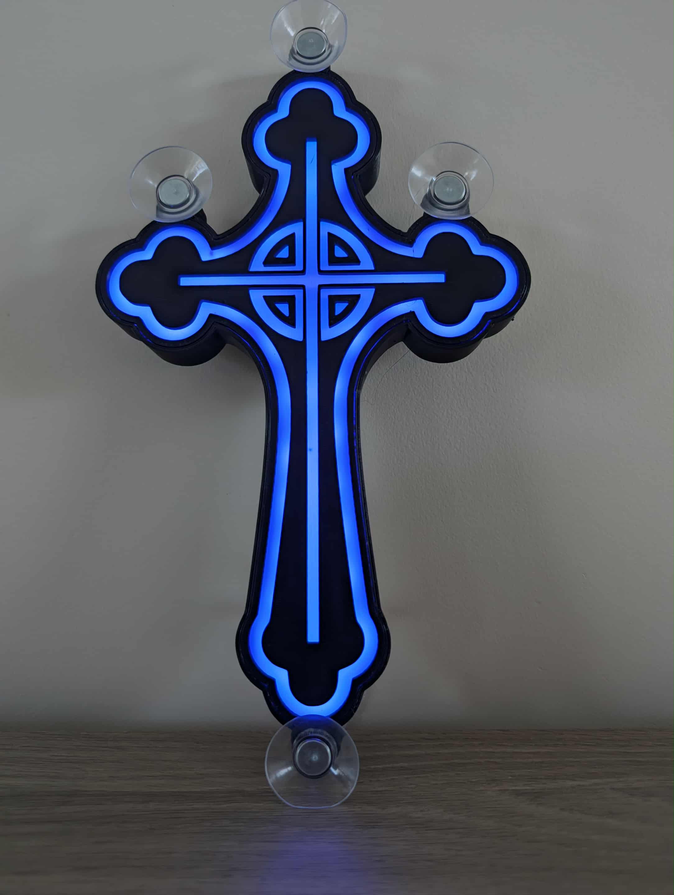 lampe pare brise croix gothique pour camion