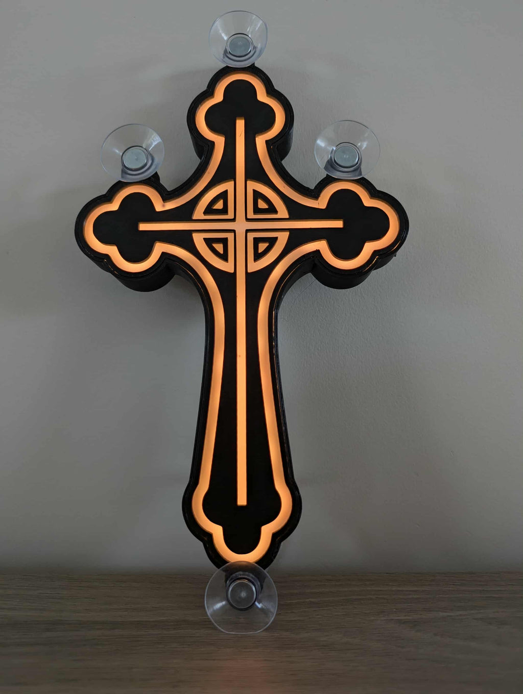 lampe pare brise croix gothique pour camion