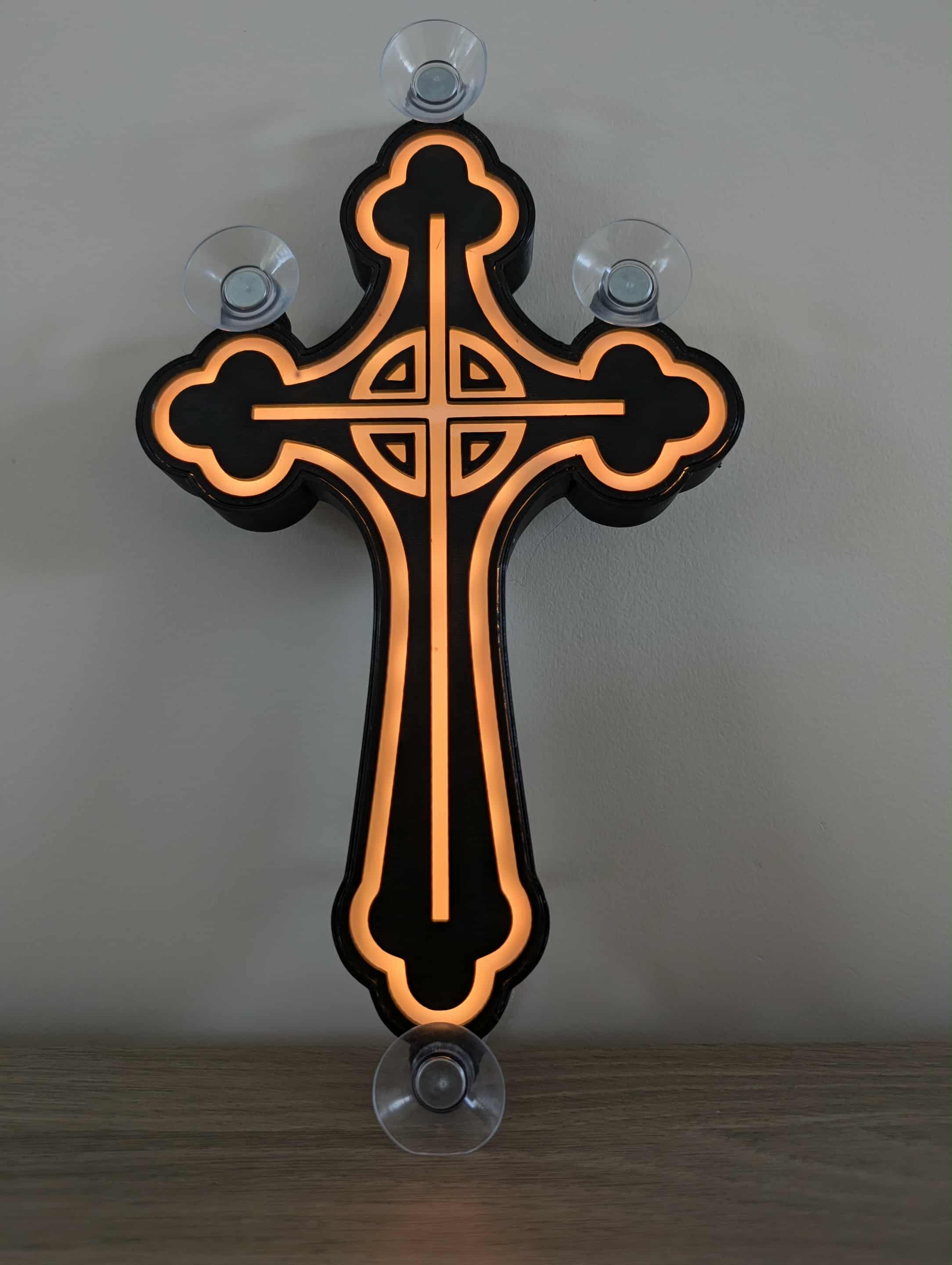 lampe pare brise croix gothique pour camion