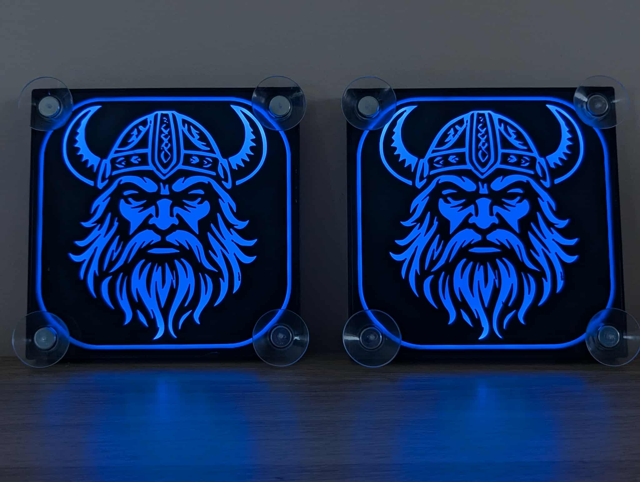 Lampe décorative LED Viking pour pare brise x2