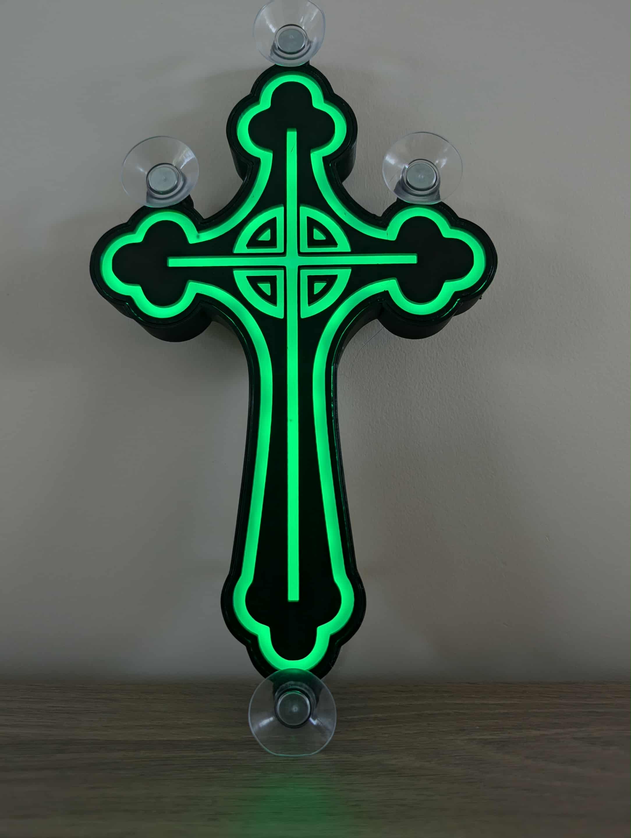 lampe pare brise croix gothique pour camion