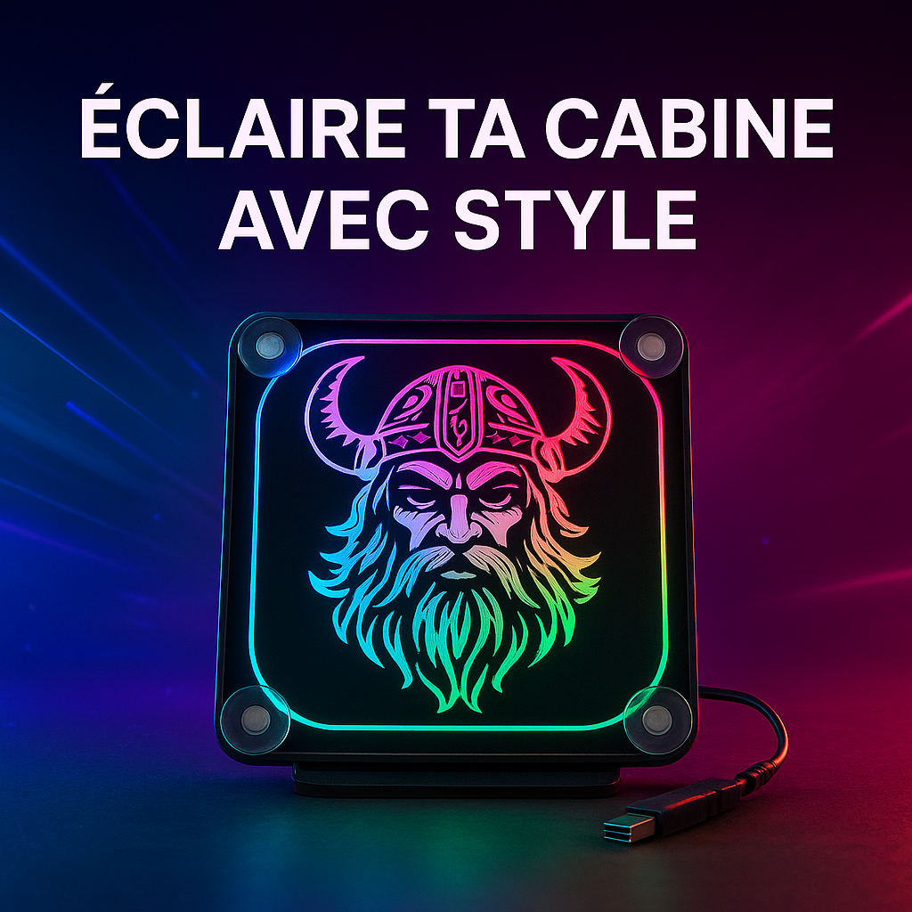 Lampe décorative LED Viking pour pare brise x2