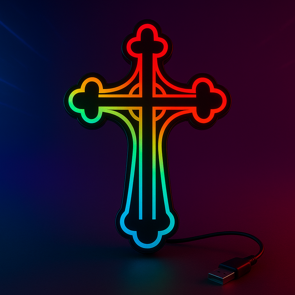 lampe pare brise croix gothique pour camion