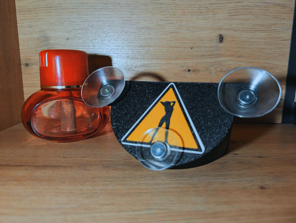 Support Poppy avec panneau décoratif Femme – Fixation ventouses & LED USB