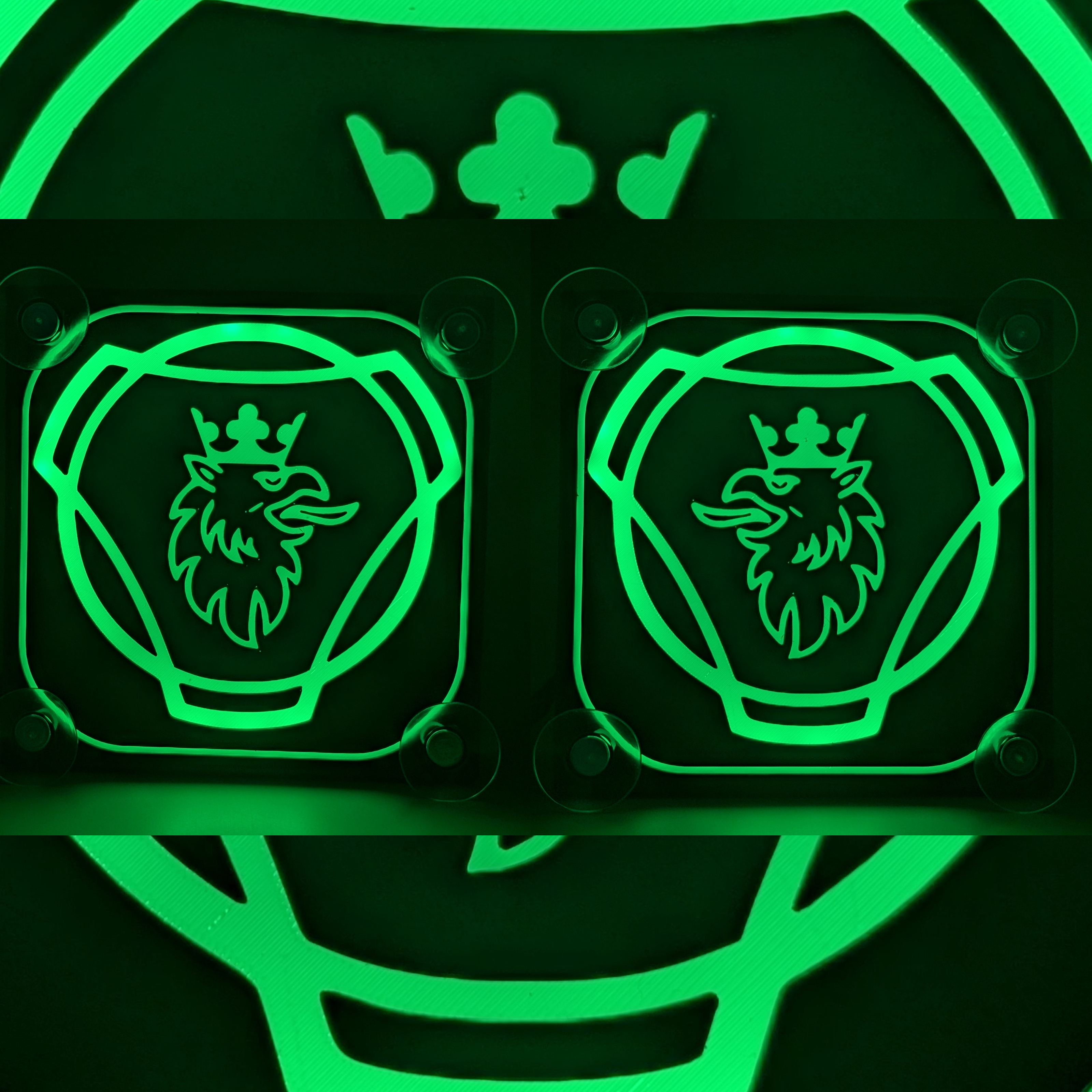 Lampe LED cabine Scania - éclairage intérieur led vert