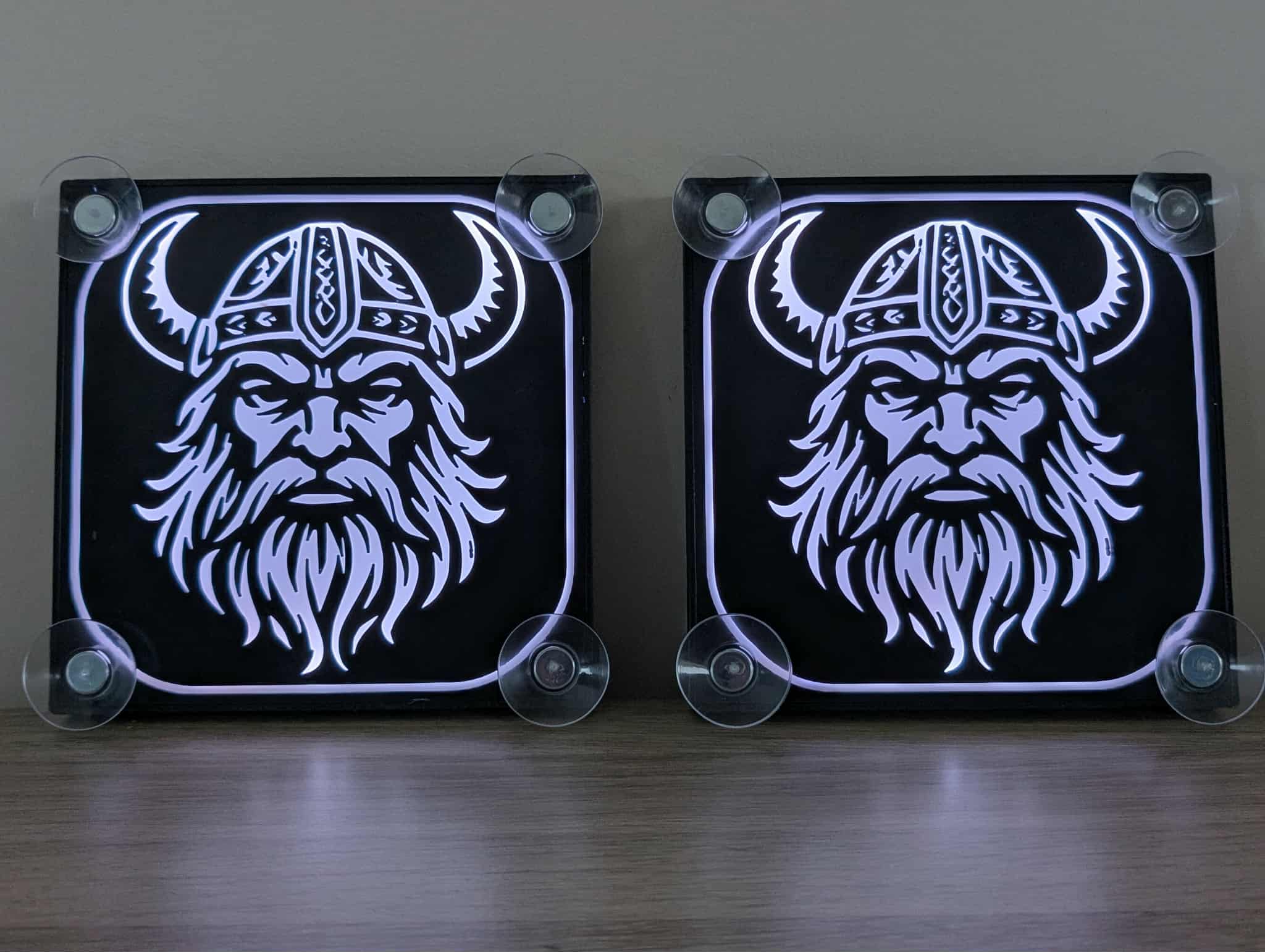 Lampe décorative LED Viking pour pare brise x2