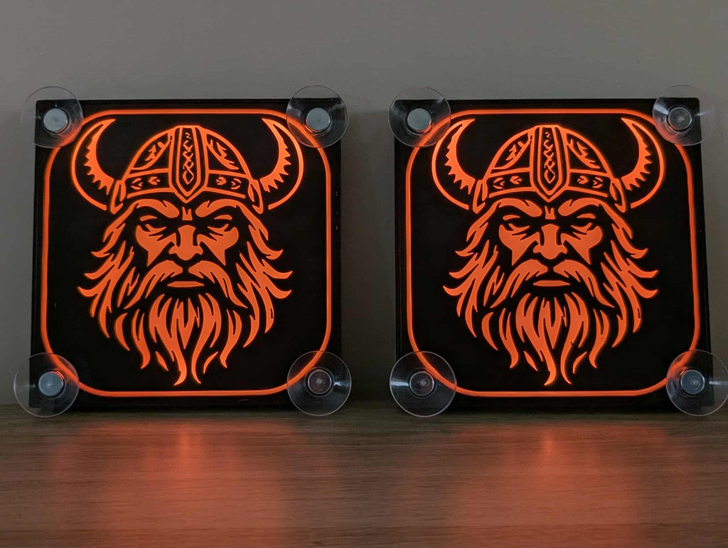 Lampe décorative LED Viking pour pare brise x2