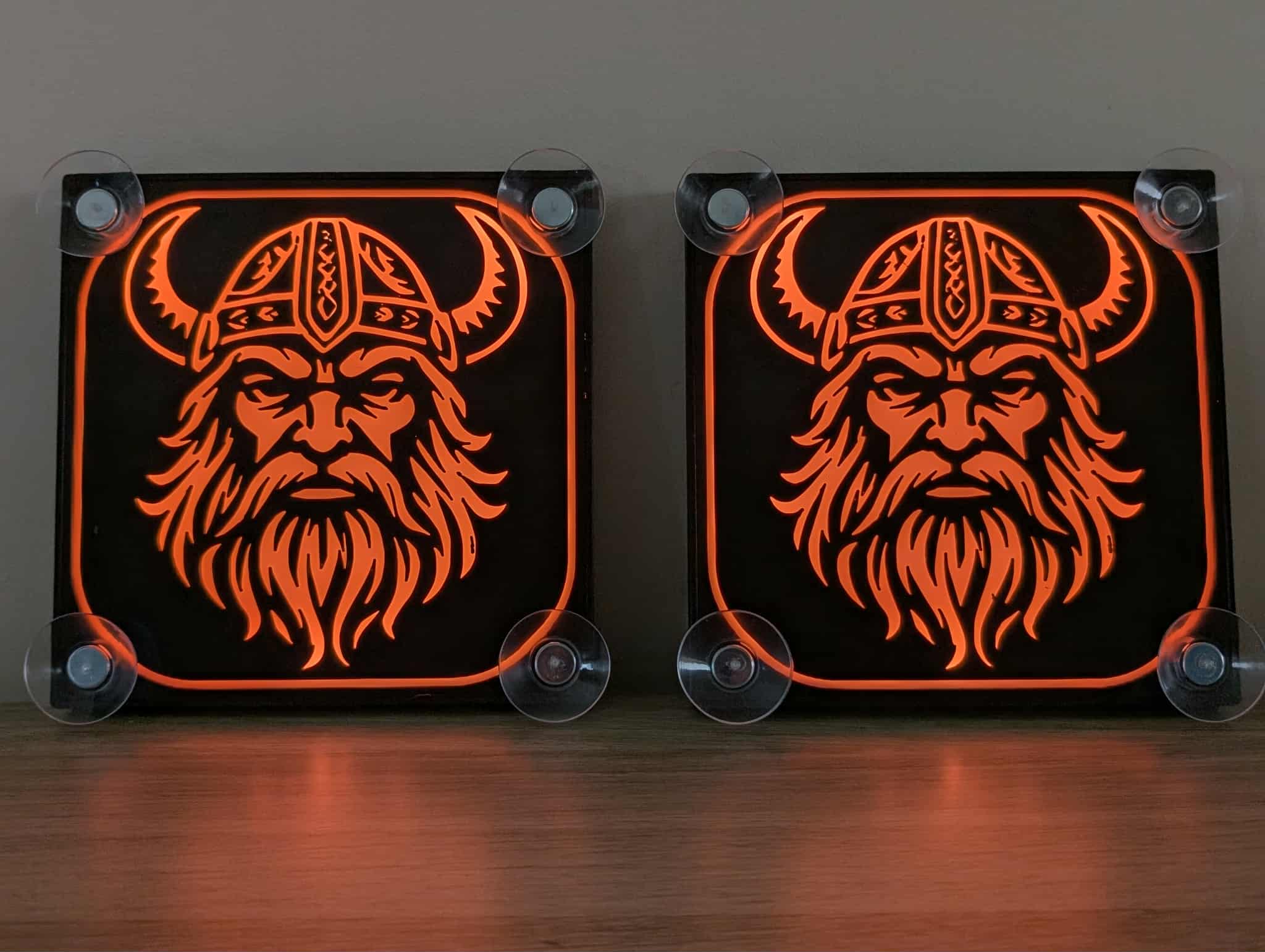Lampe décorative LED Viking pour pare brise x2