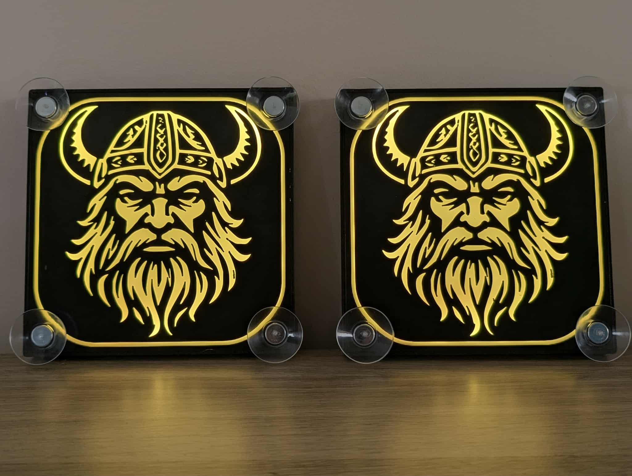 Lampe décorative LED Viking pour pare brise x2