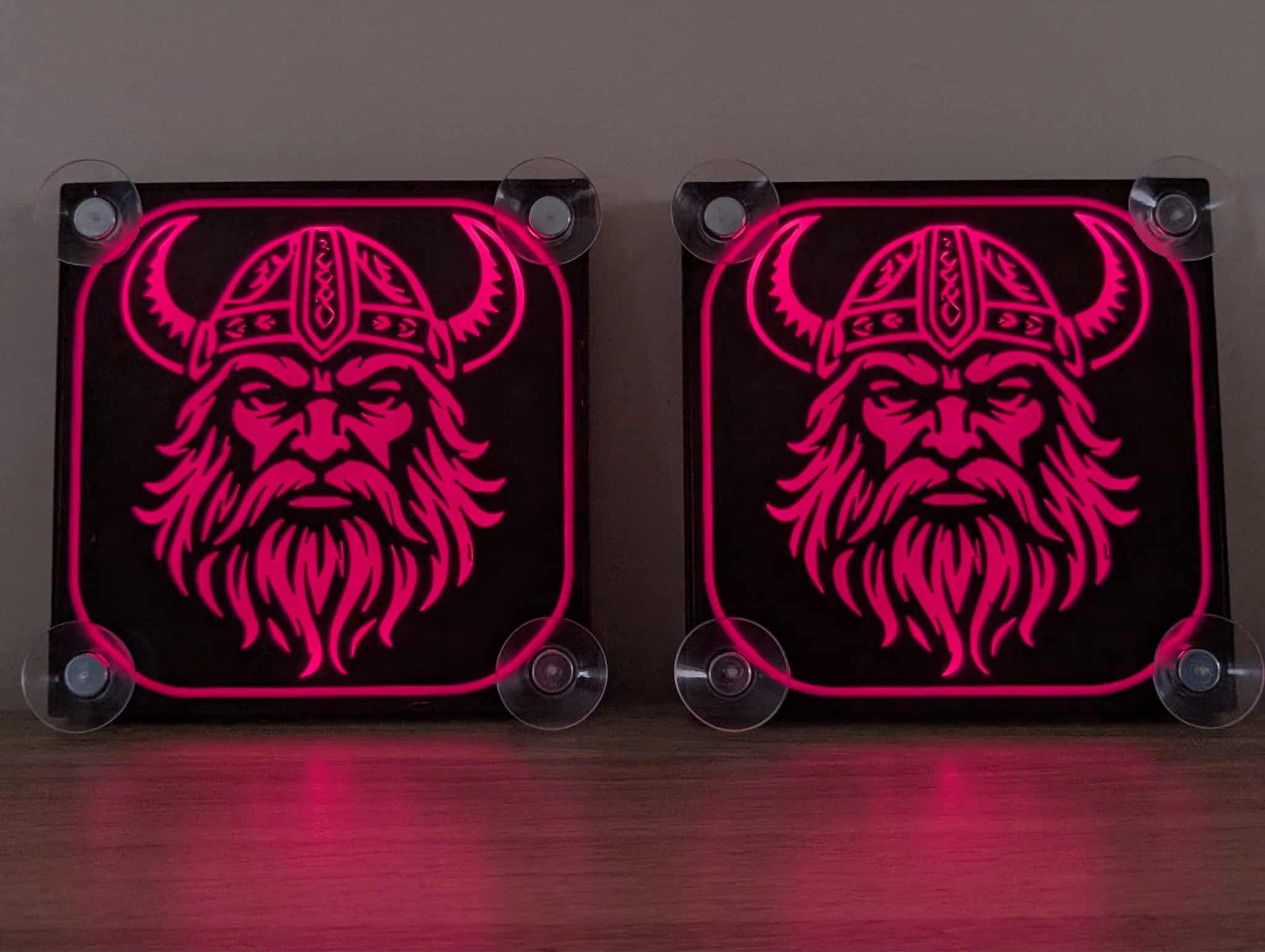 Lampe décorative LED Viking pour pare brise x2