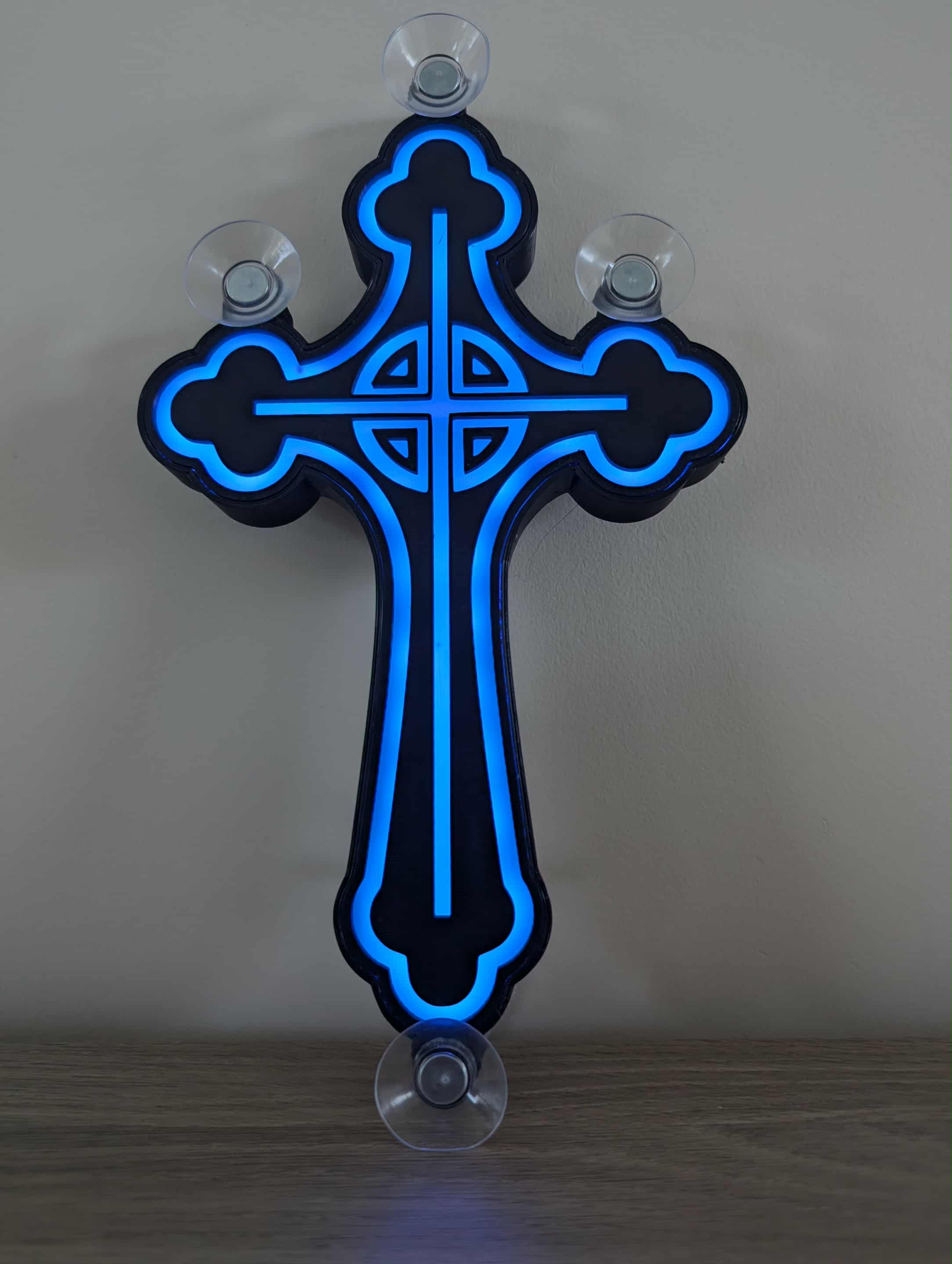 lampe pare brise croix gothique pour camion