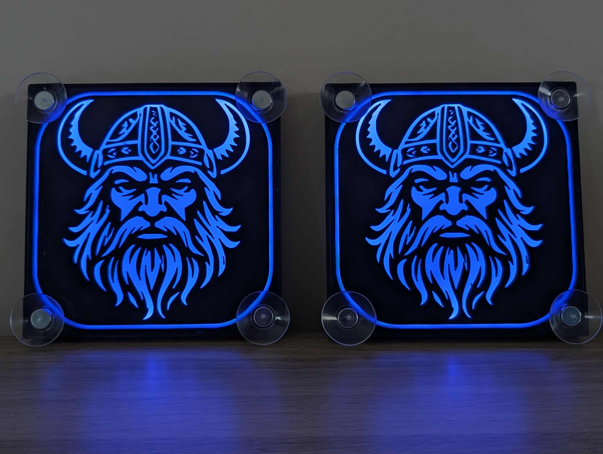 Lampe décorative LED Viking pour pare brise x2