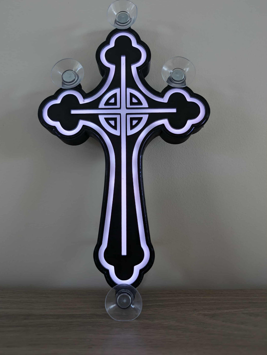 lampe pare brise croix gothique pour camion