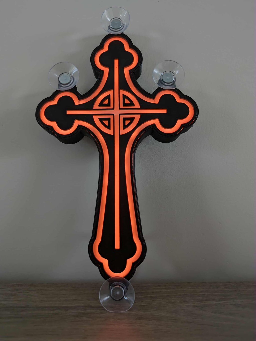 lampe pare brise croix gothique pour camion