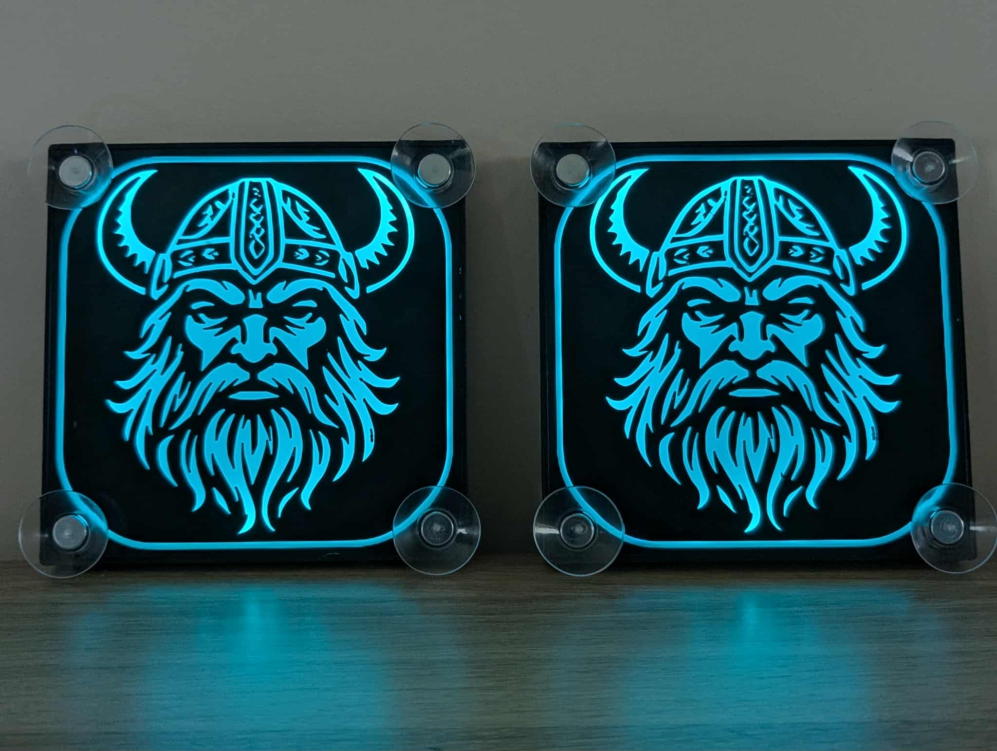 Lampe décorative LED Viking pour pare brise x2